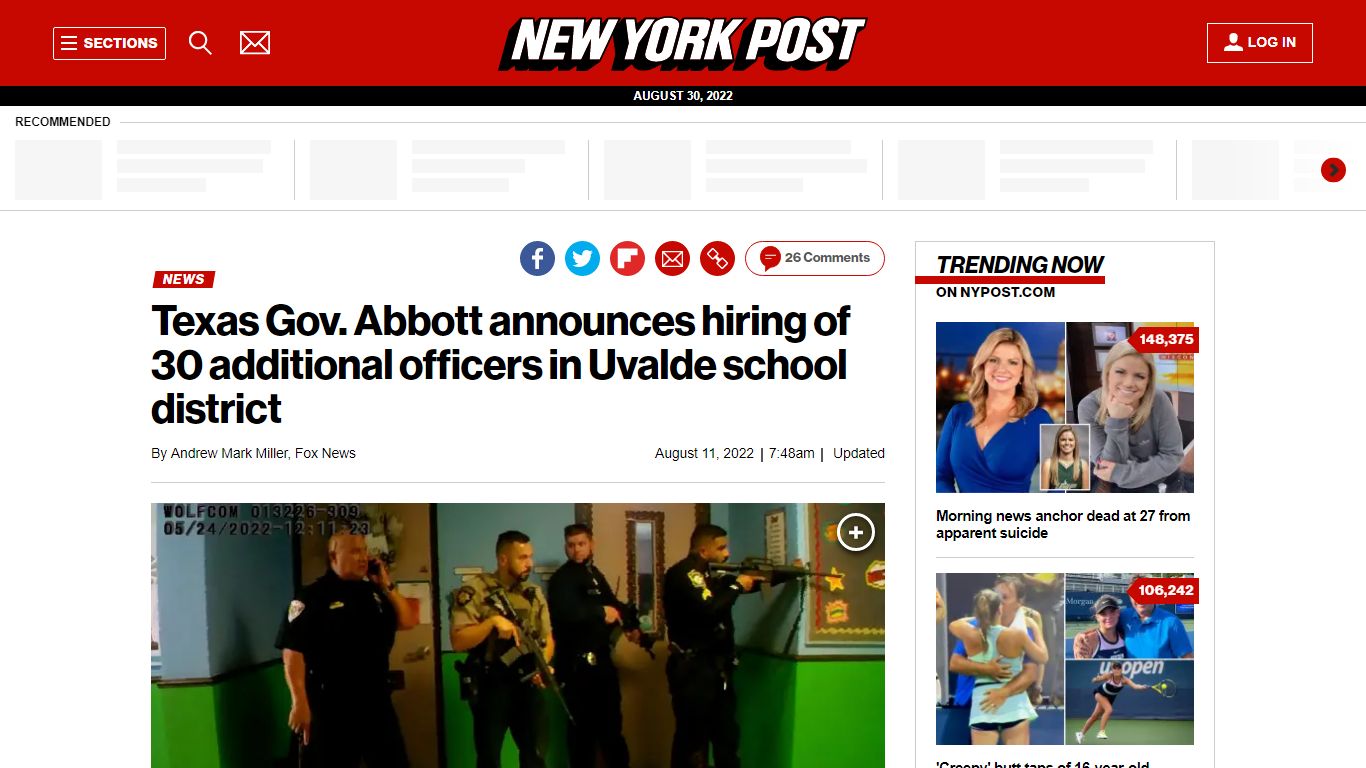 Texas Gov. Abbott hiring 30 additional officers in Uvalde